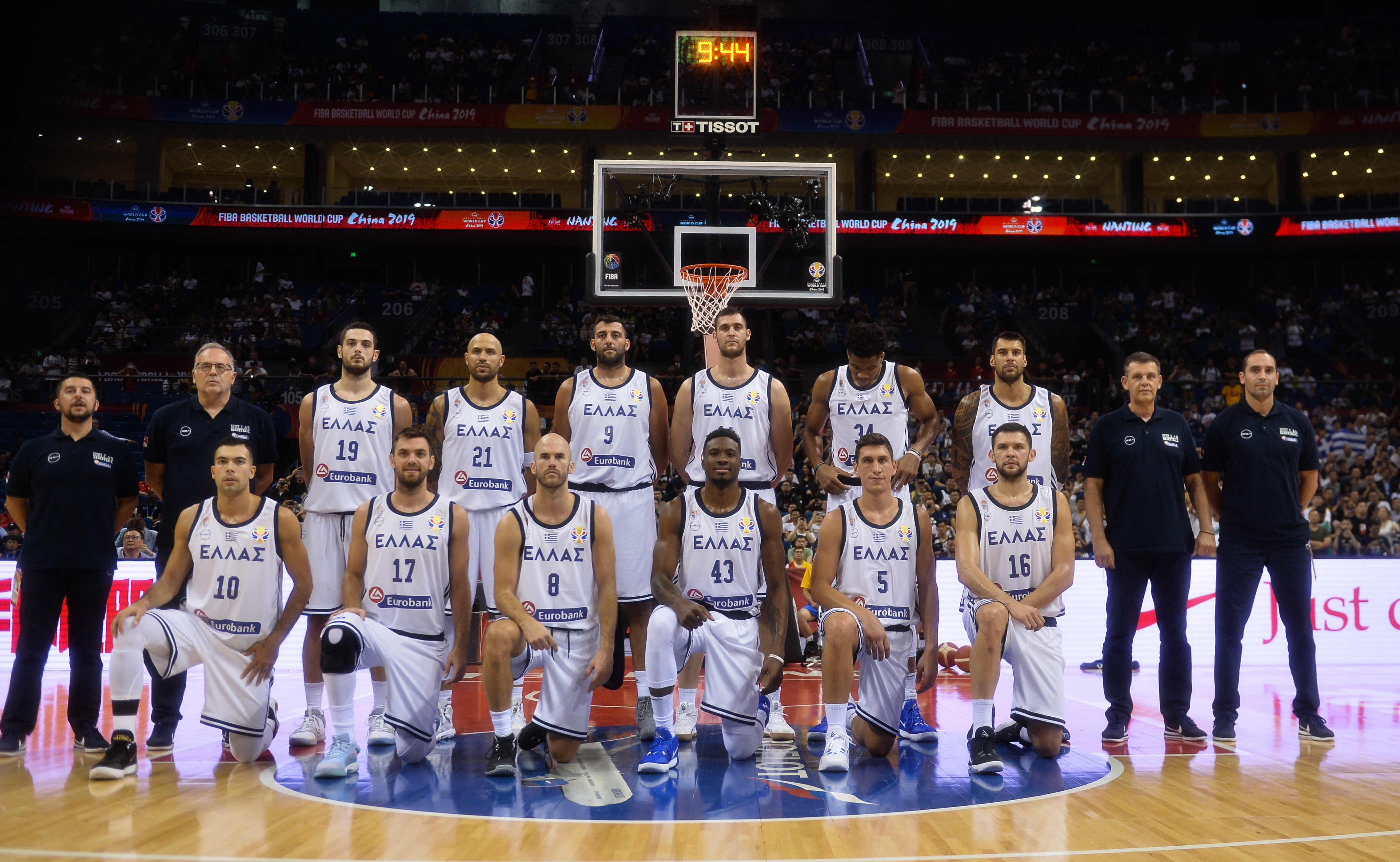 篮球——小组赛：希腊队对阵黑山队