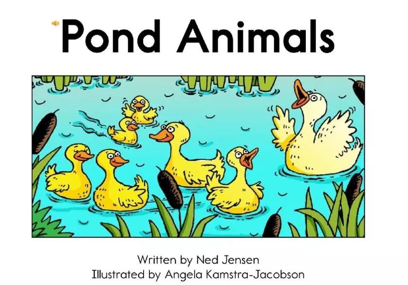 第33本书 pond animals 《池塘动物》 i see 数字词汇 eight,seven
