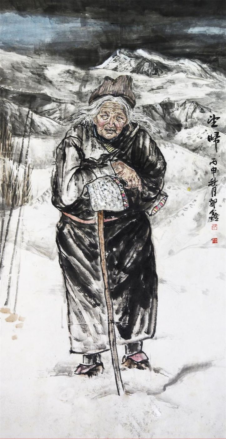 笔墨融情女画家郭鑫人物画