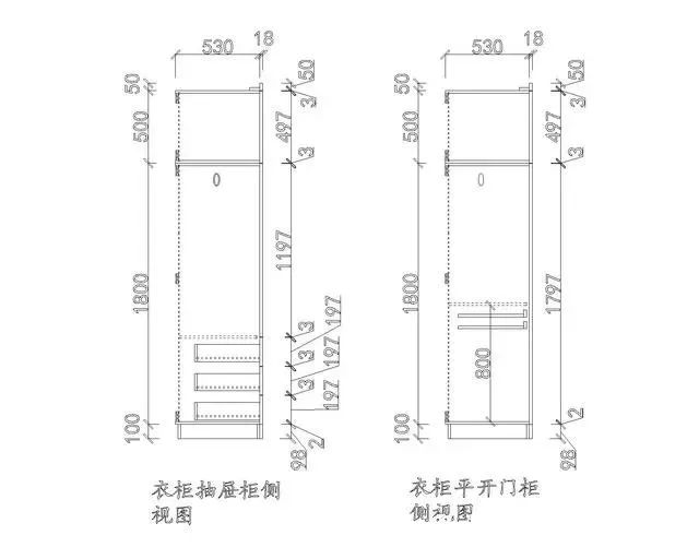 如图上方衣柜图纸,设计完毕图纸之后需要先审核图纸确定图纸信息,板材
