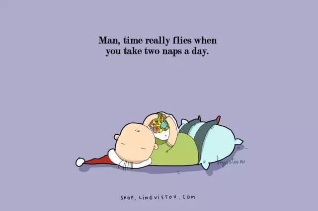 英文漫画:我对睡觉真的很在行