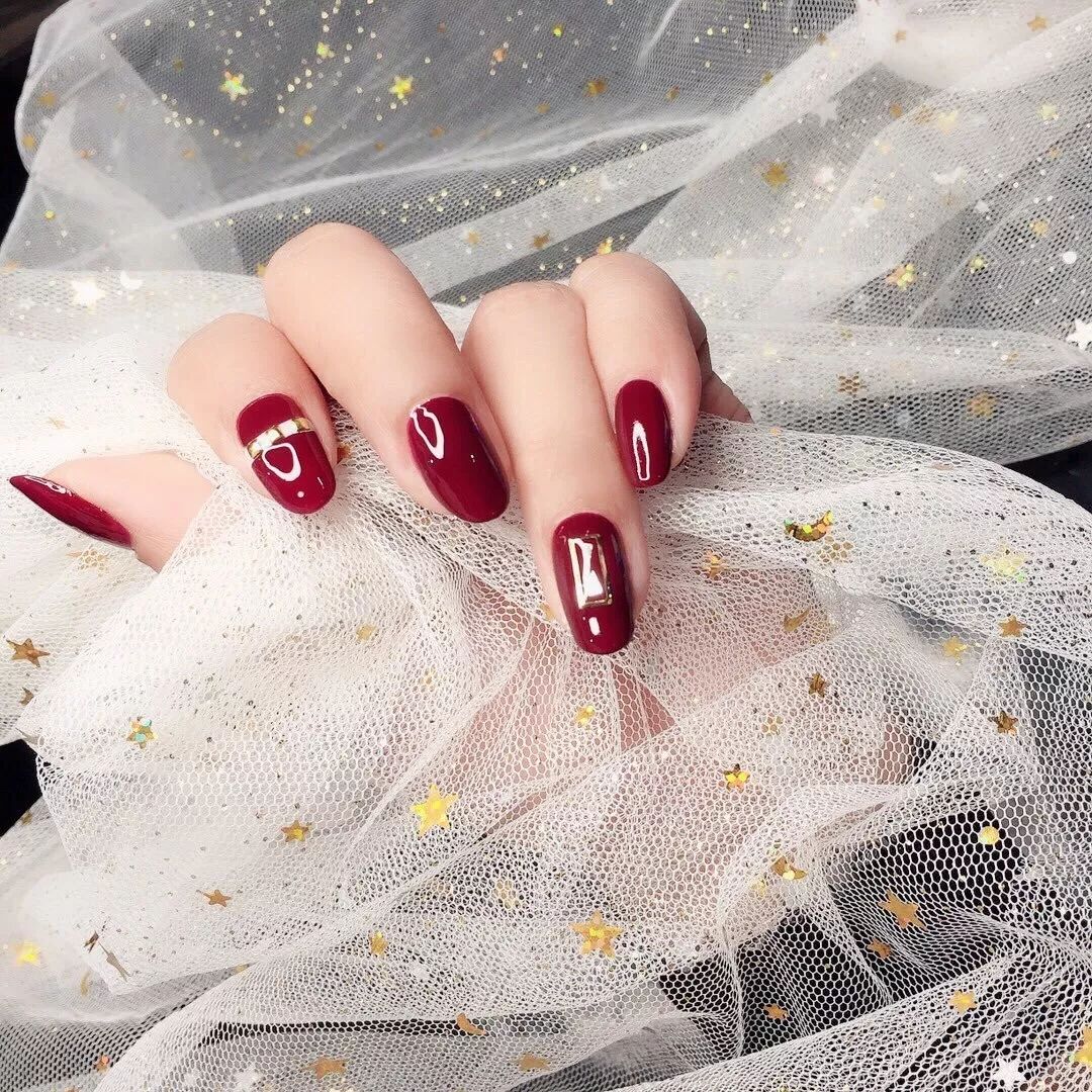 喜庆又显白的红色新娘甲合辑!