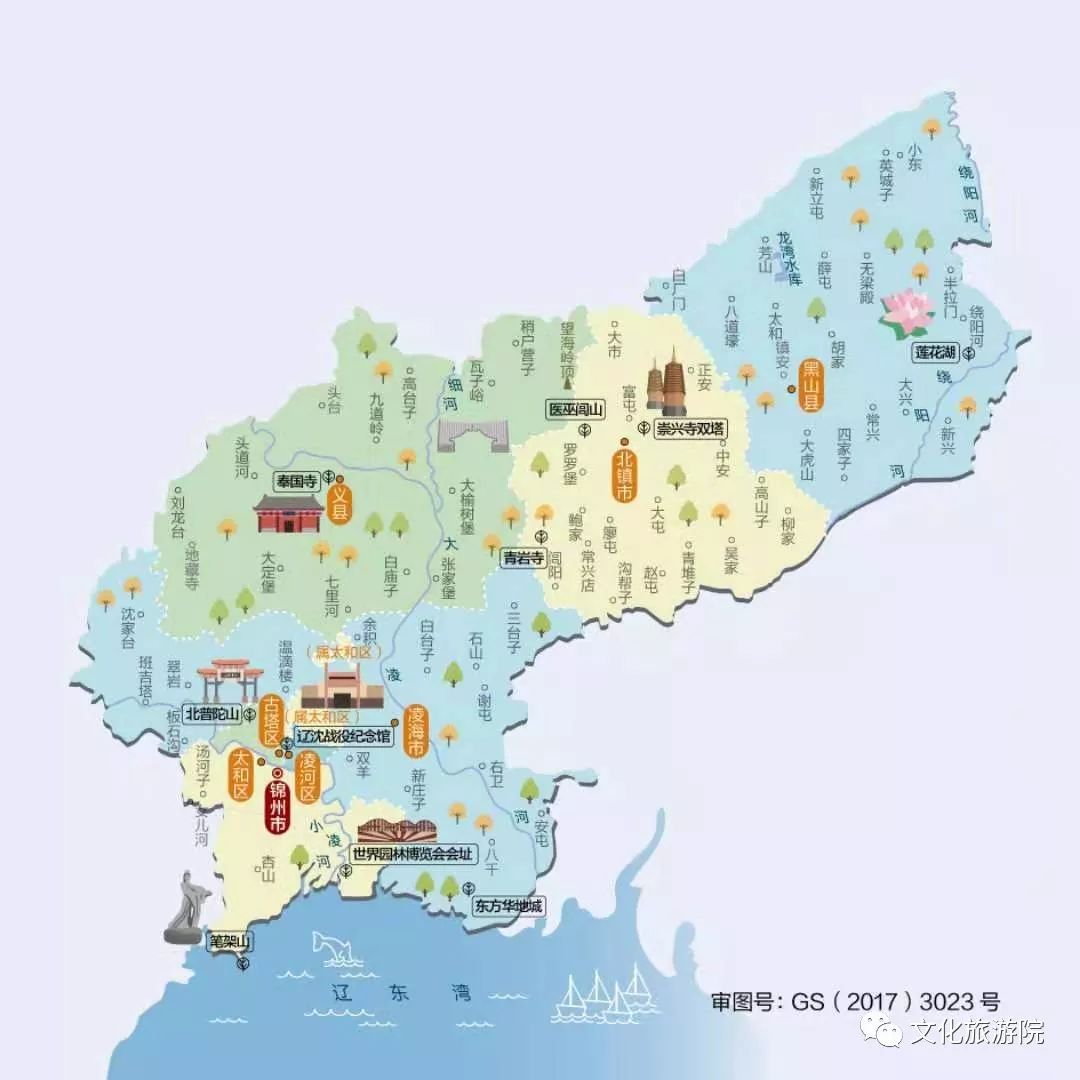 锦州市旅游地图
