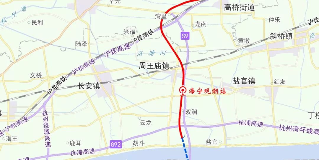 重磅海宁新增一条铁路设置海宁观潮站将与杭海城铁换乘令人期待的是