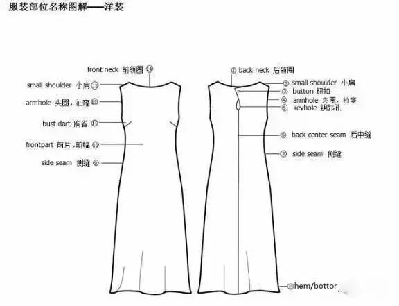 内衣各个部位的名称_手臂各个部位名称图(2)