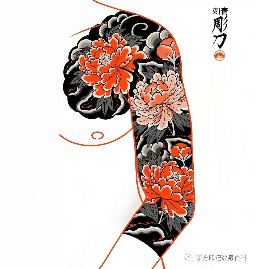 这是最常见的老传统纹身设计当然也是比较经典的搭配