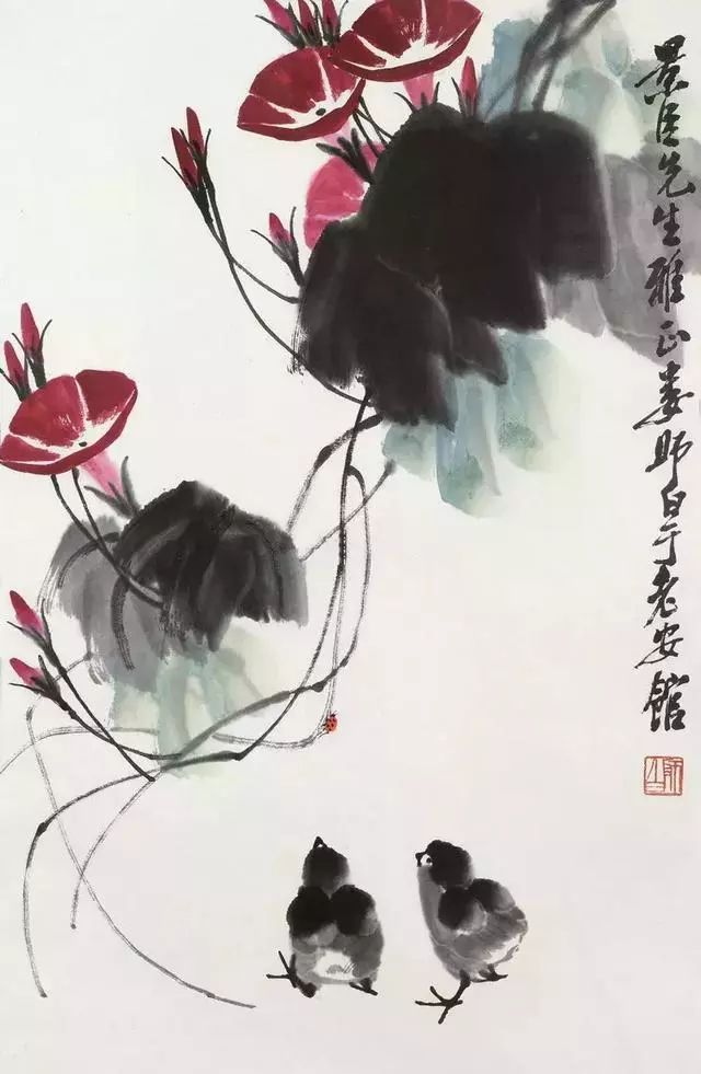 娄师白笔下的牵牛花