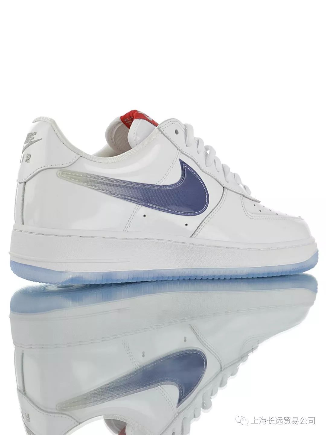 nike air force 1 "07空军一号白皮渐变酒红勾 内置全掌air sole气垫