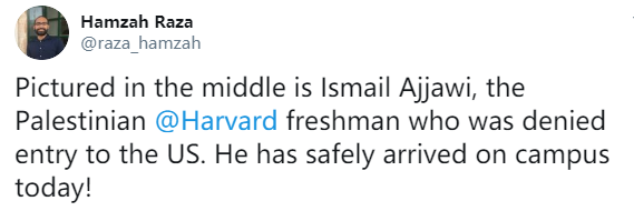 他成功抵达哈佛，曾因“朋友圈”存在反美言论被美国拒绝入境