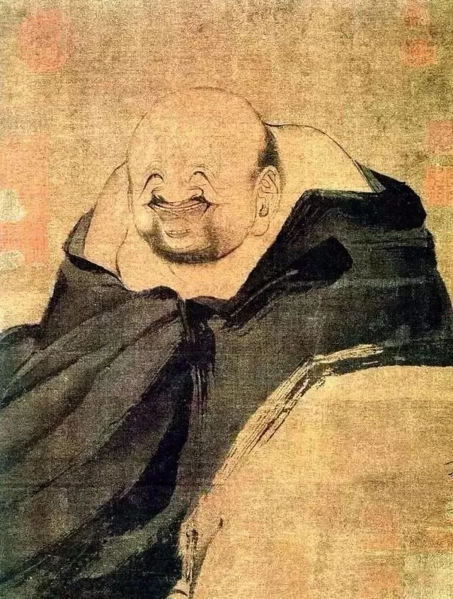 大师笔下的“布袋和尚”，愿君笑口常开，大肚能容天下事！！_搜狐网