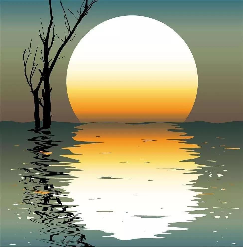 图猜成语莲花在水中有倒影_月亮在水中的倒影图片(2)