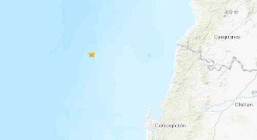 智利西部附近海域发生5.1级地震 震源深度10公里