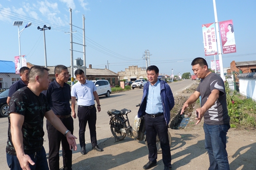 原创黑龙江双鸭山市住建局局长杨开利检查指导夹信子镇二道村灾后重建
