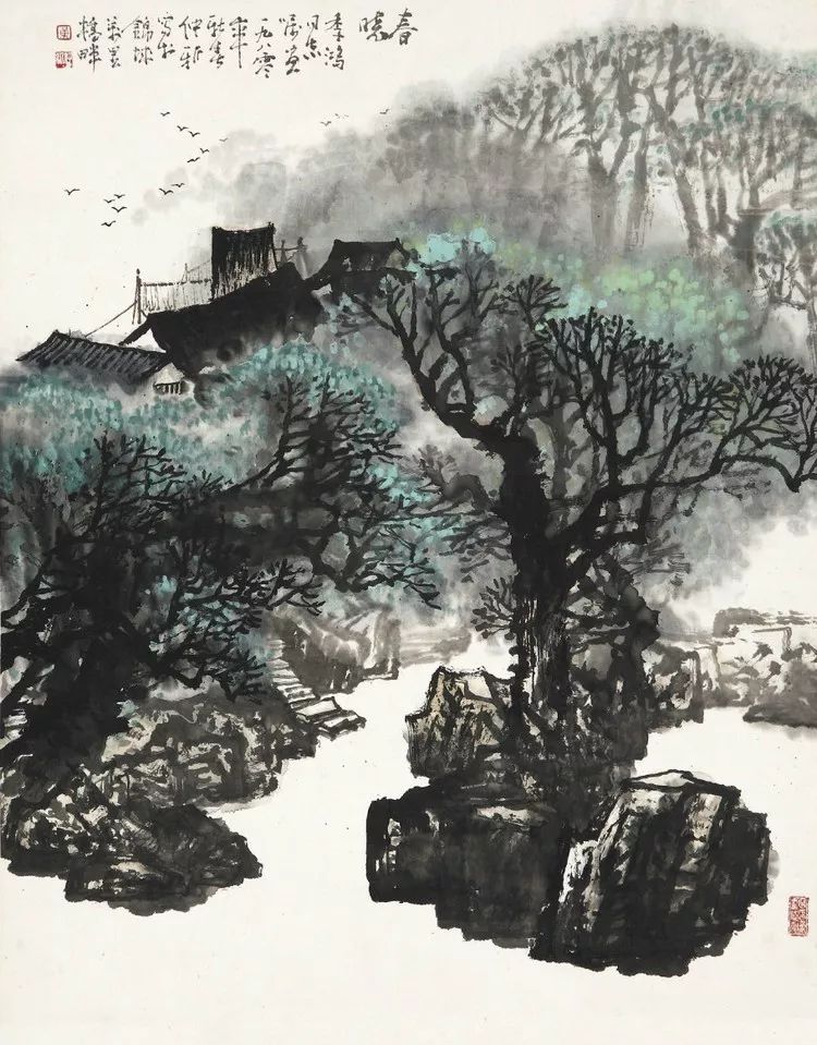 黄仲新山水,花鸟画欣赏