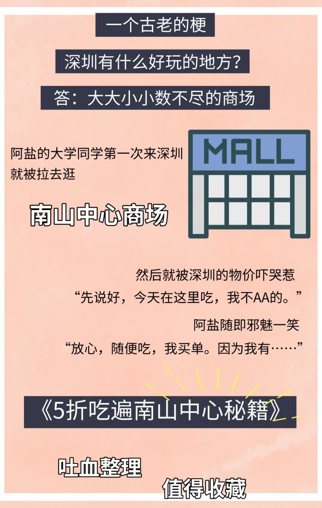 吐血整理《5折吃遍南山中心秘籍》!逛街必备,快收藏~