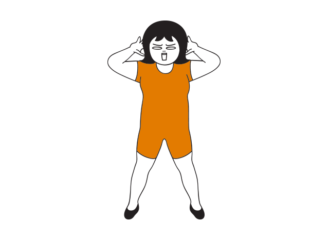 这个动作可以均匀的锻炼到臀中肌双手抱头双腿打开交替向上抬高这个