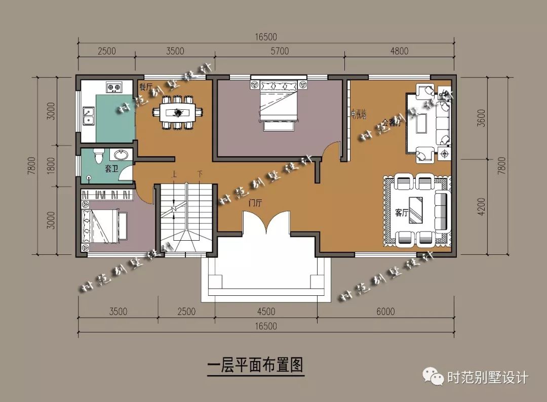 7米小进深怎么建房呢?新中式两层复式别墅,6室3厅适合