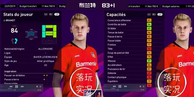 数据|实况足球20赛季22-24年轻球员TOP30(黑