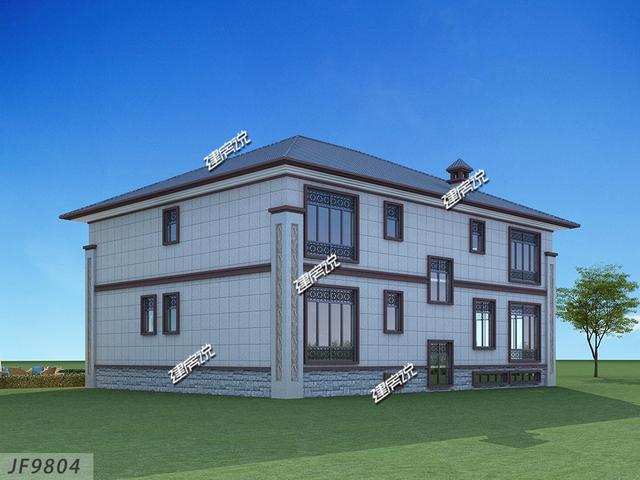 建房说二层新中式农村别墅设计图