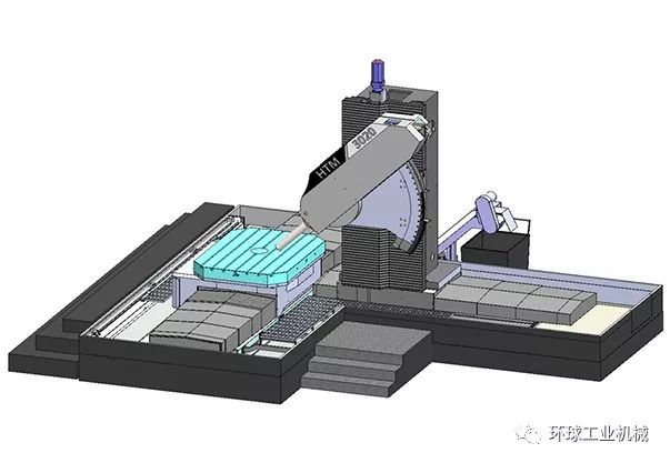 新品丨高刚性超大角度六轴卧式镗铣机床 加工