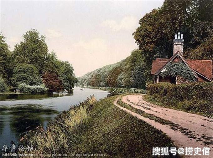 160年前维多利亚时代的英国,原始彩色风景像油画一样