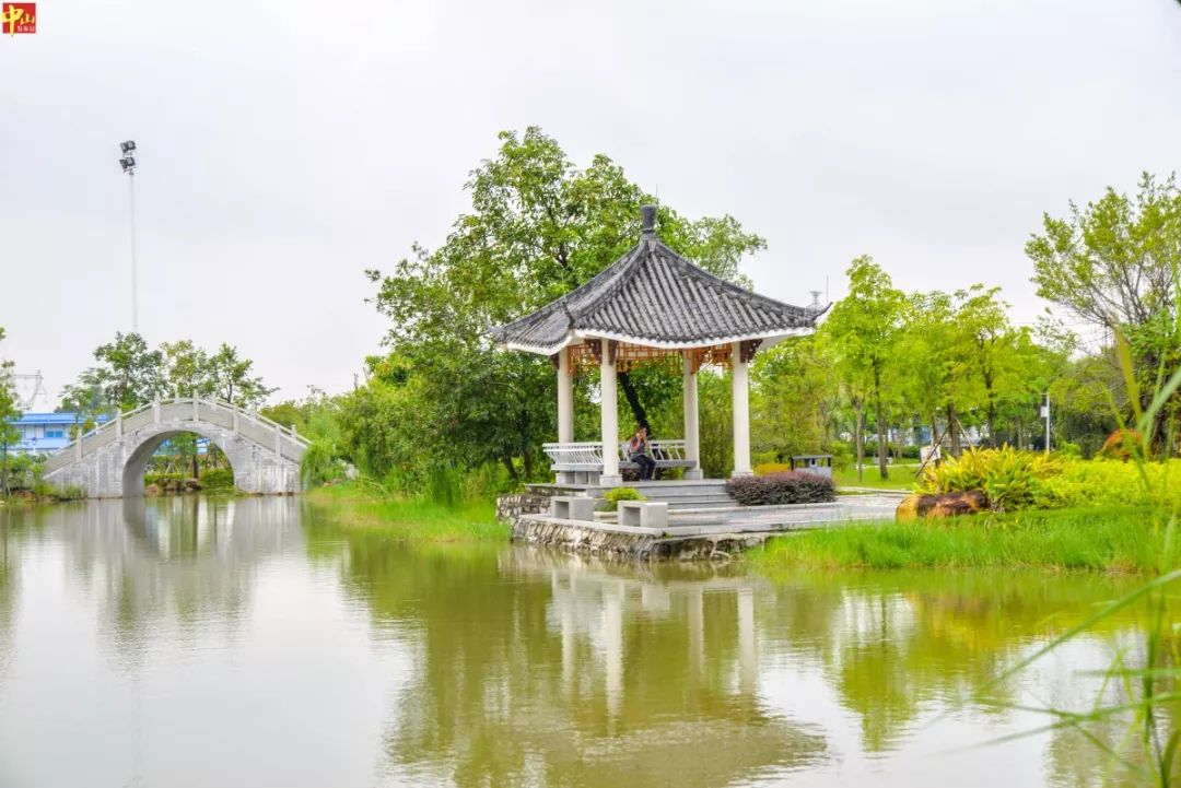 中山城区有座岭南水乡风格公园景色如诗如画