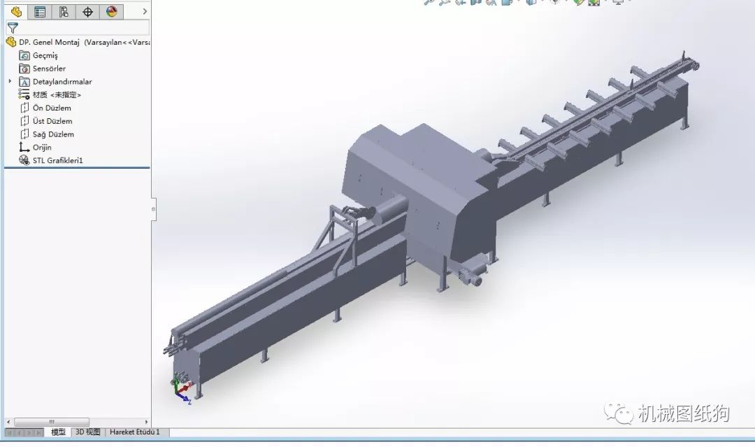 【工程机械】多锯条劈柴机3d数模图纸 solidworks设计