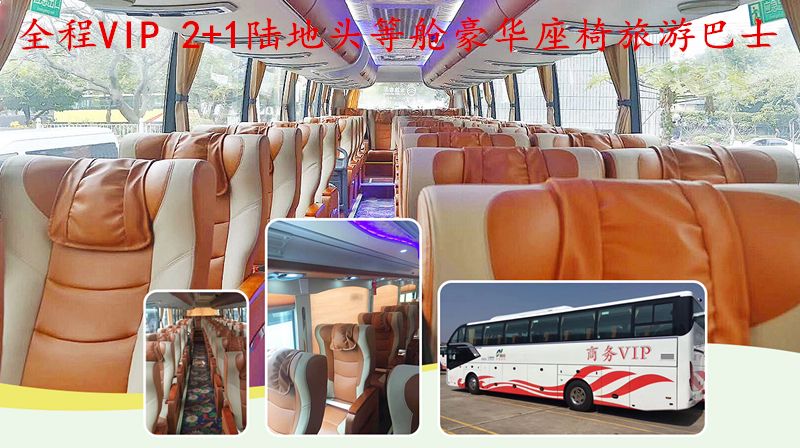 全程升级vip 2 1陆地头等舱豪华座椅旅游巴士