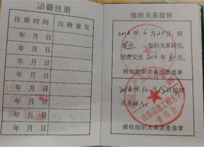 2,入团志愿书