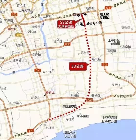 12公里,已竣工通车;沪南公路至s4公路段为双向6车道的地面高速公路