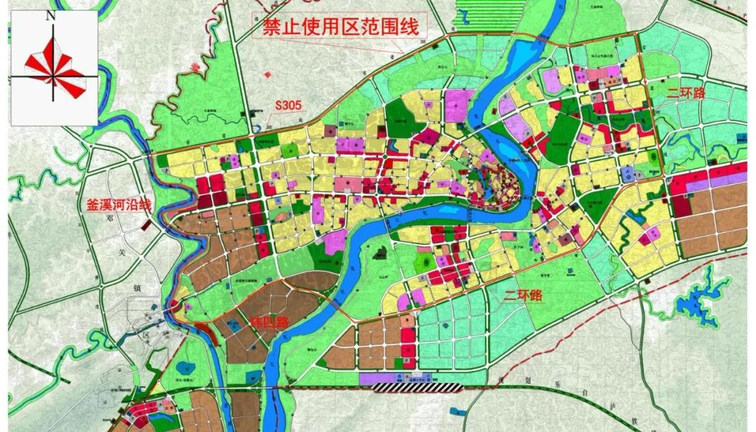 (富顺县高排放非道路移动机械禁止使用区示意图)