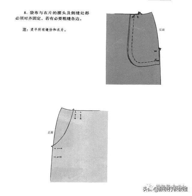 2种裤子常用口袋做法前挖袋和侧缝插袋