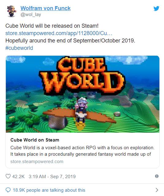 消失6年之后《CubeWorld》终于要发售了