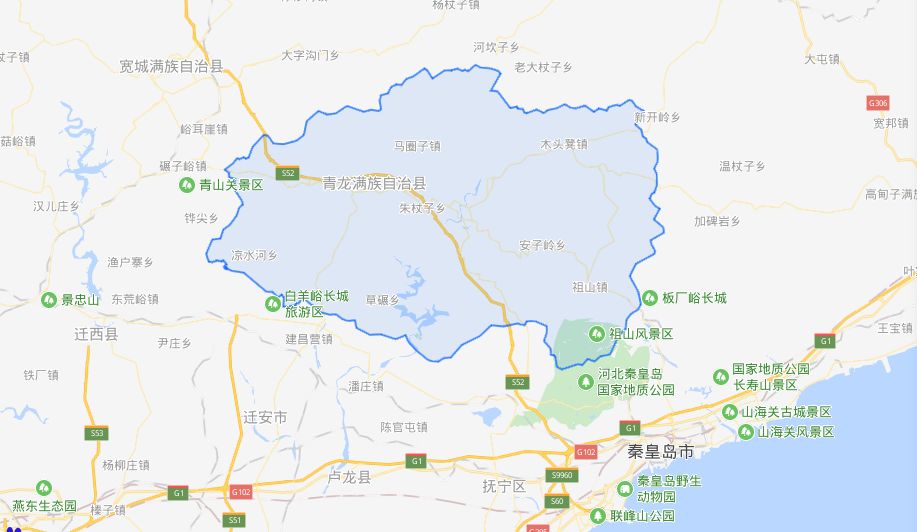 河北县情概览秦皇岛市青龙满族自治县