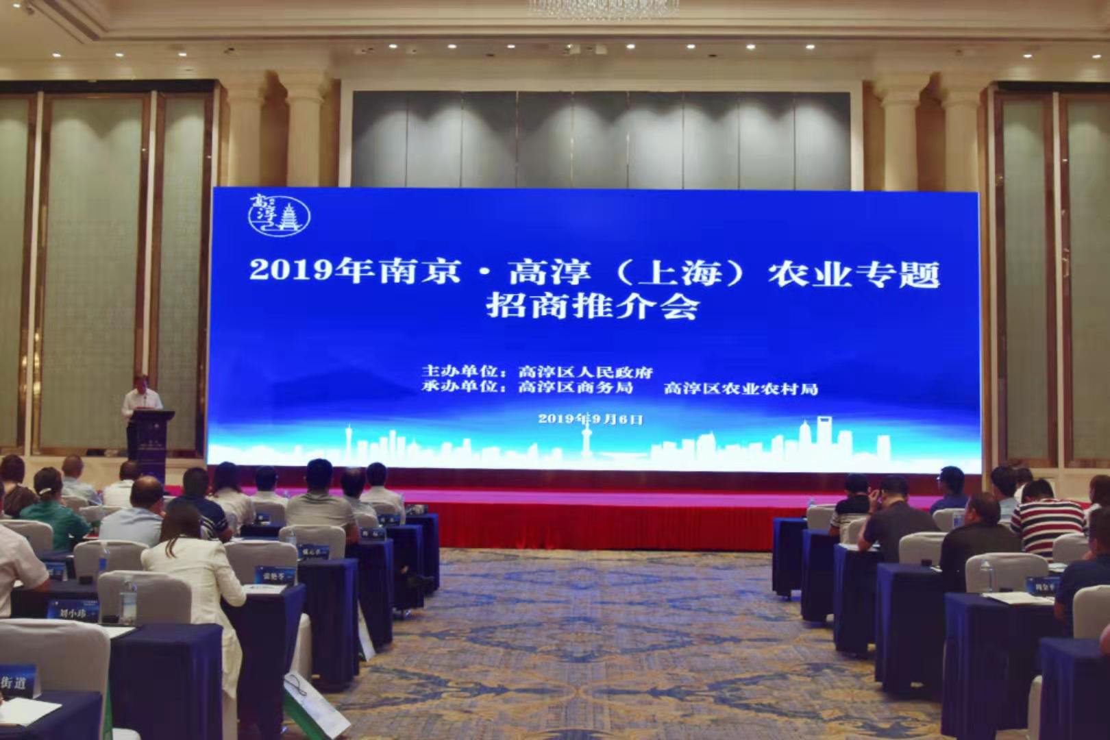 南京高淳2019年农业专题招商推介会现场近年来,高淳区坚定不移贯彻