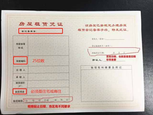 1,房屋租赁凭证(红本):只有租的房屋有产权证明,才能够办理红本,能