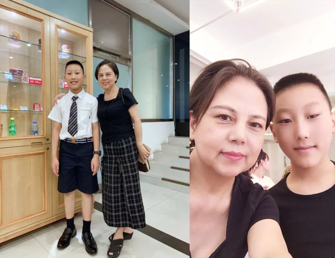 向英和李家晟合影:虽然个子马上就要超过向英,但他永远是向英眼中的