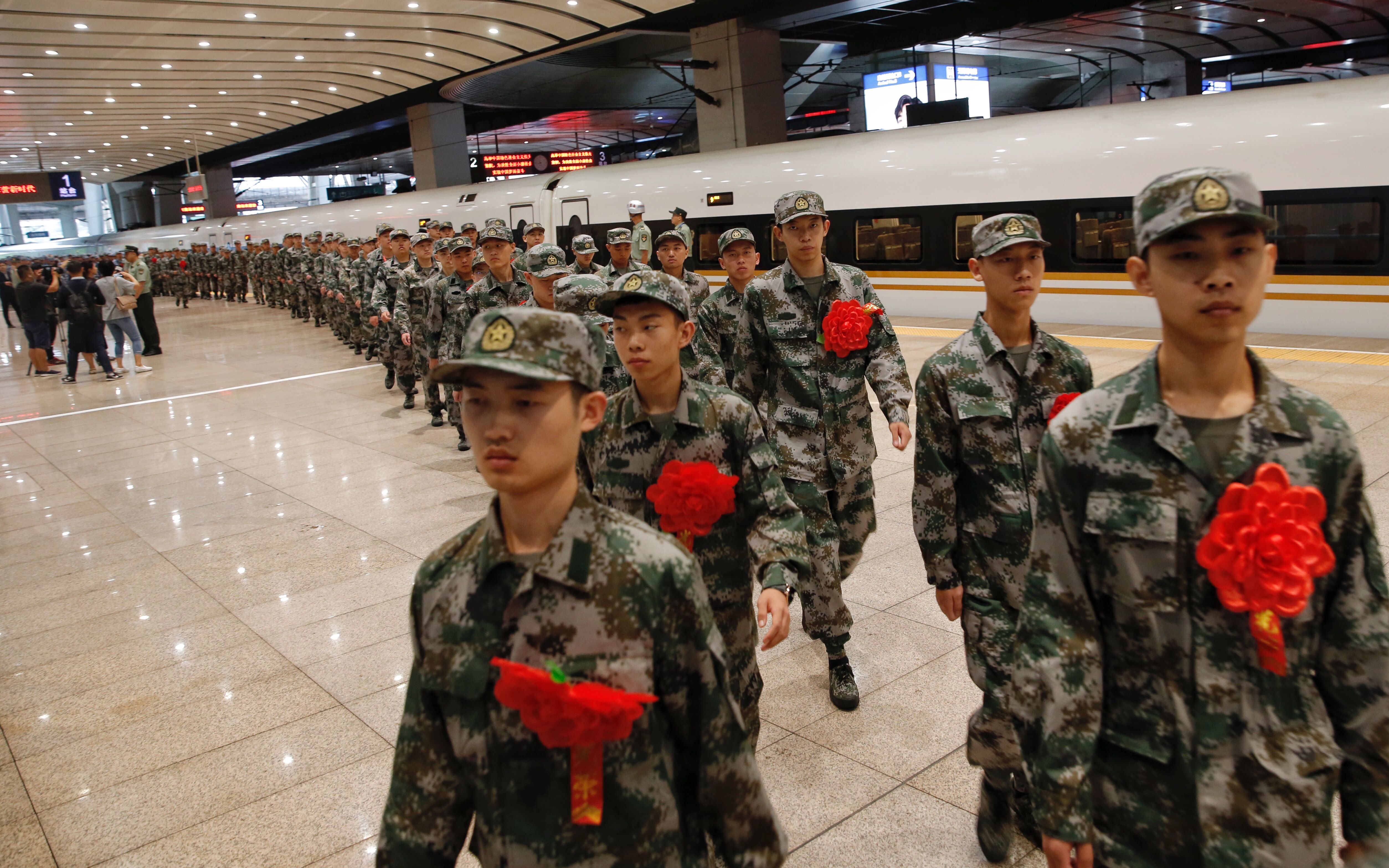 新兵出征北京市2019年首批新兵赴军营