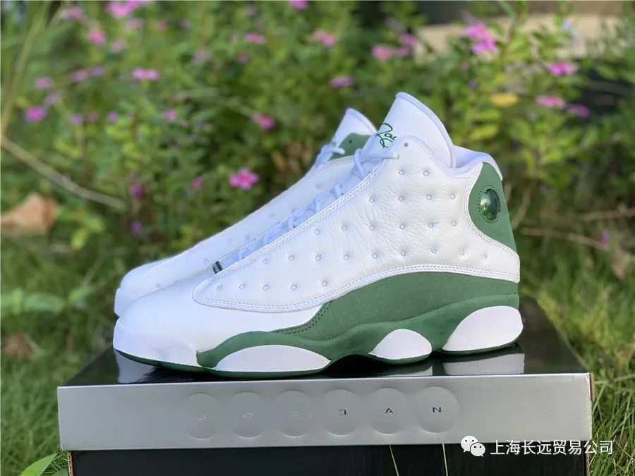 airjordan13pe乔13aj13雷阿伦白绿篮球鞋