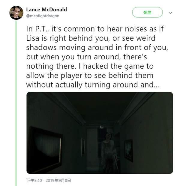 玩家发现《P.T.》诡异声响的秘密：女鬼丽萨在你背后