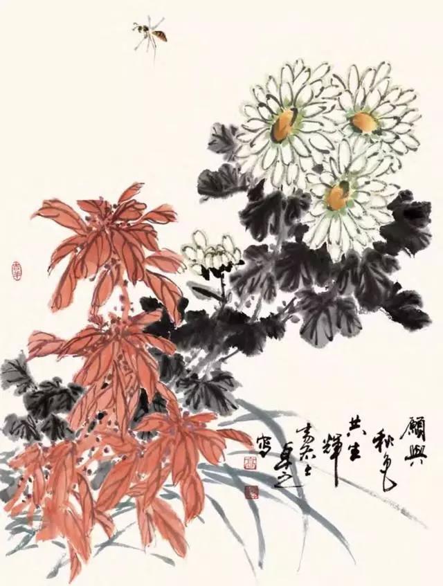 写意国画 菊花画法,清晰明了