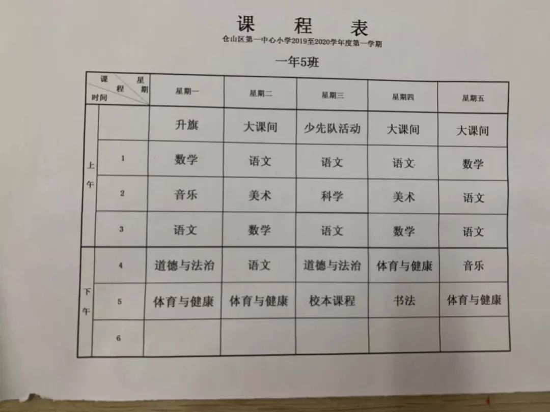 福州54所小学一年级课程表大公开有你关注的吗附小学作息时间表