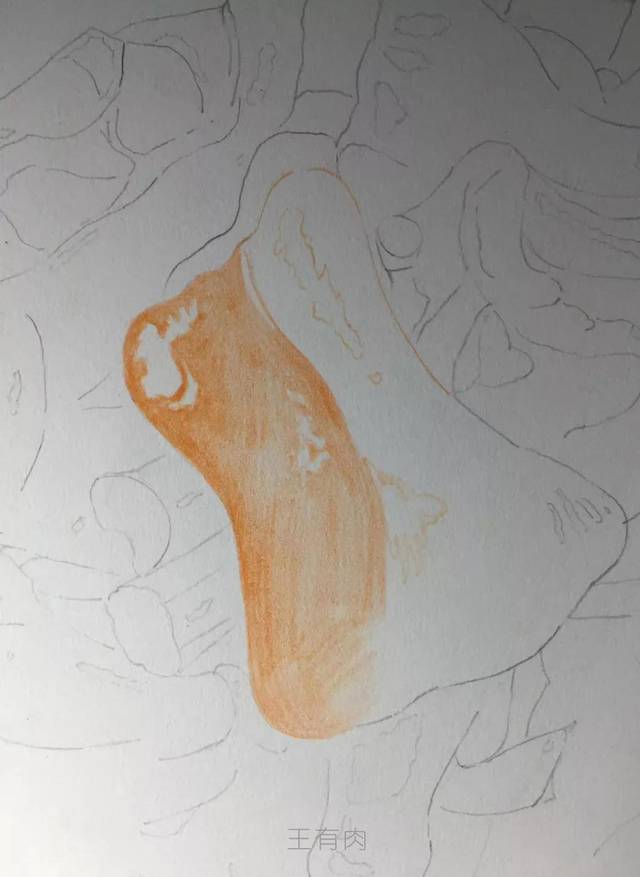 彩铅画猪蹄实用教程赶紧收藏学起来