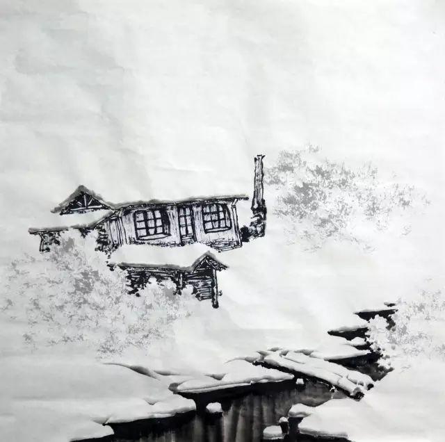 100幅山水雪景的画法一生受益的国画教程