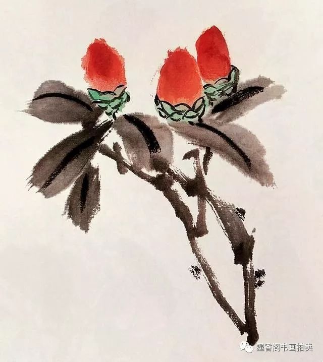 国画教程 写意茶花的画法