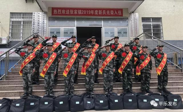 桂林平乐县各乡镇举行2019年新兵入伍