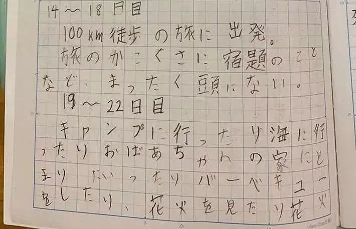 日本一小学生疯玩一暑假没写作业 开学在即 正为作业发愁时 突然灵机一动 研究