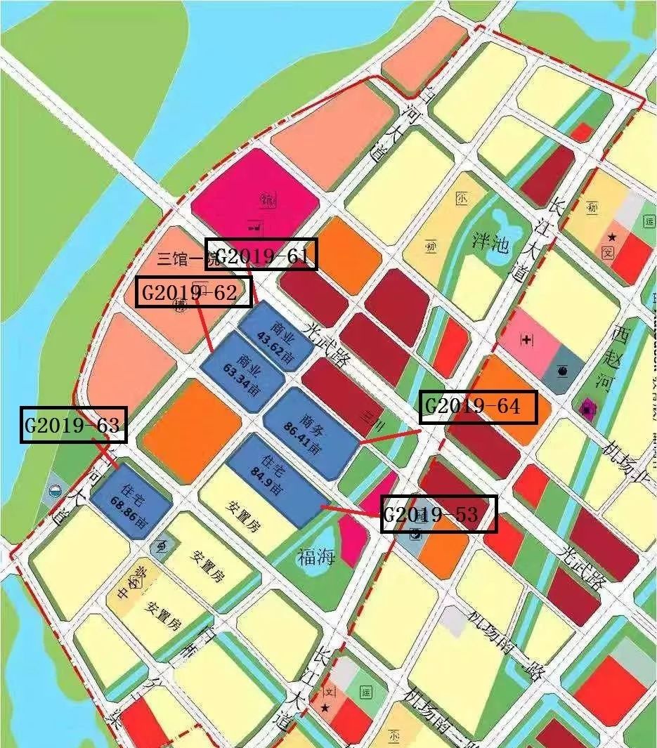 福兴经济开发区周边旧屋区规划图 区域周边路网发达,邻近水上公园、光明港公园、世欧王庄,生活配套齐全,从规划上看,未来地块规划主要以商业用地为主,但地块周边还规划有很大体量的住宅用地,区域前景不容小觑.