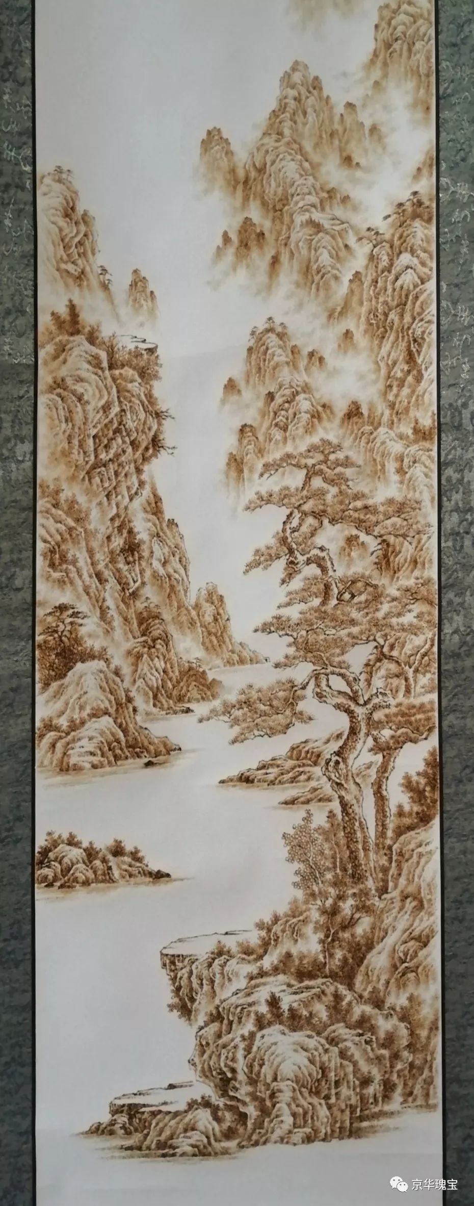 福寿安康 高山叠翠 寻觅 烙画不仅有中国画的勾,勒,点,染,擦,白描等