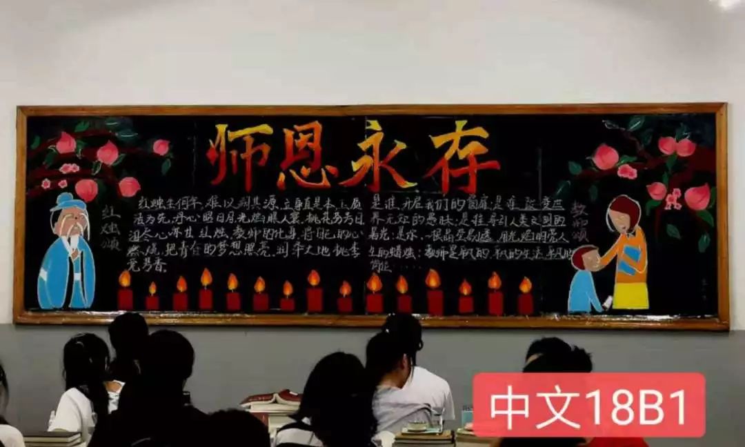 中文系 "师恩难忘,师情永存" 板报评比活动